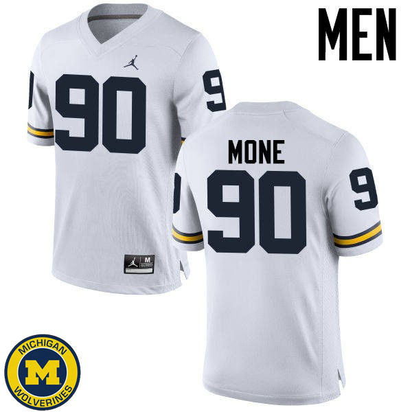 Men University of Michigan #90 Bryan Mone White Football Jersey